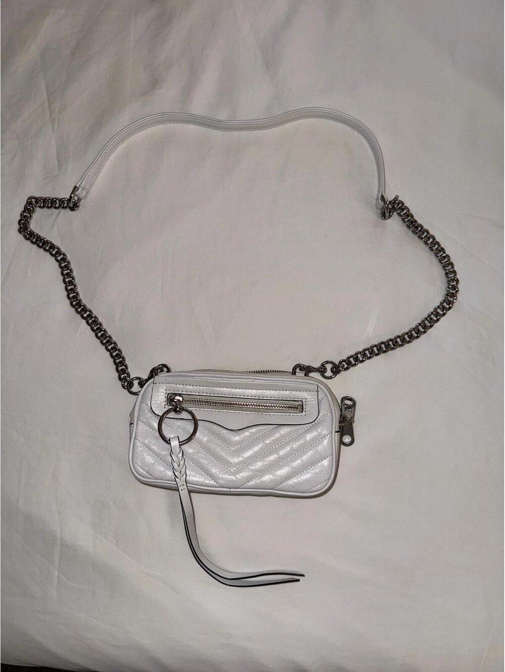 Rebecca Minkoff Double Zip Crossbody White